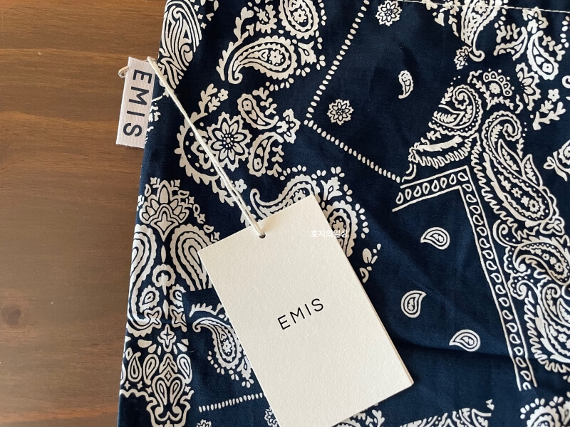 EMIS 이미스 페이즐리 에코백 - 상품 태그