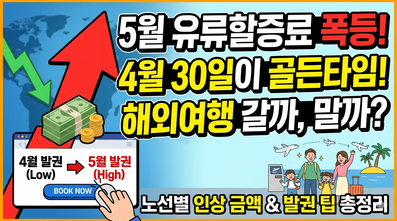 5월 유류할증료 폭등 직전! 해외여행 경비 아끼는 항공권 발권 골든타임 분석
