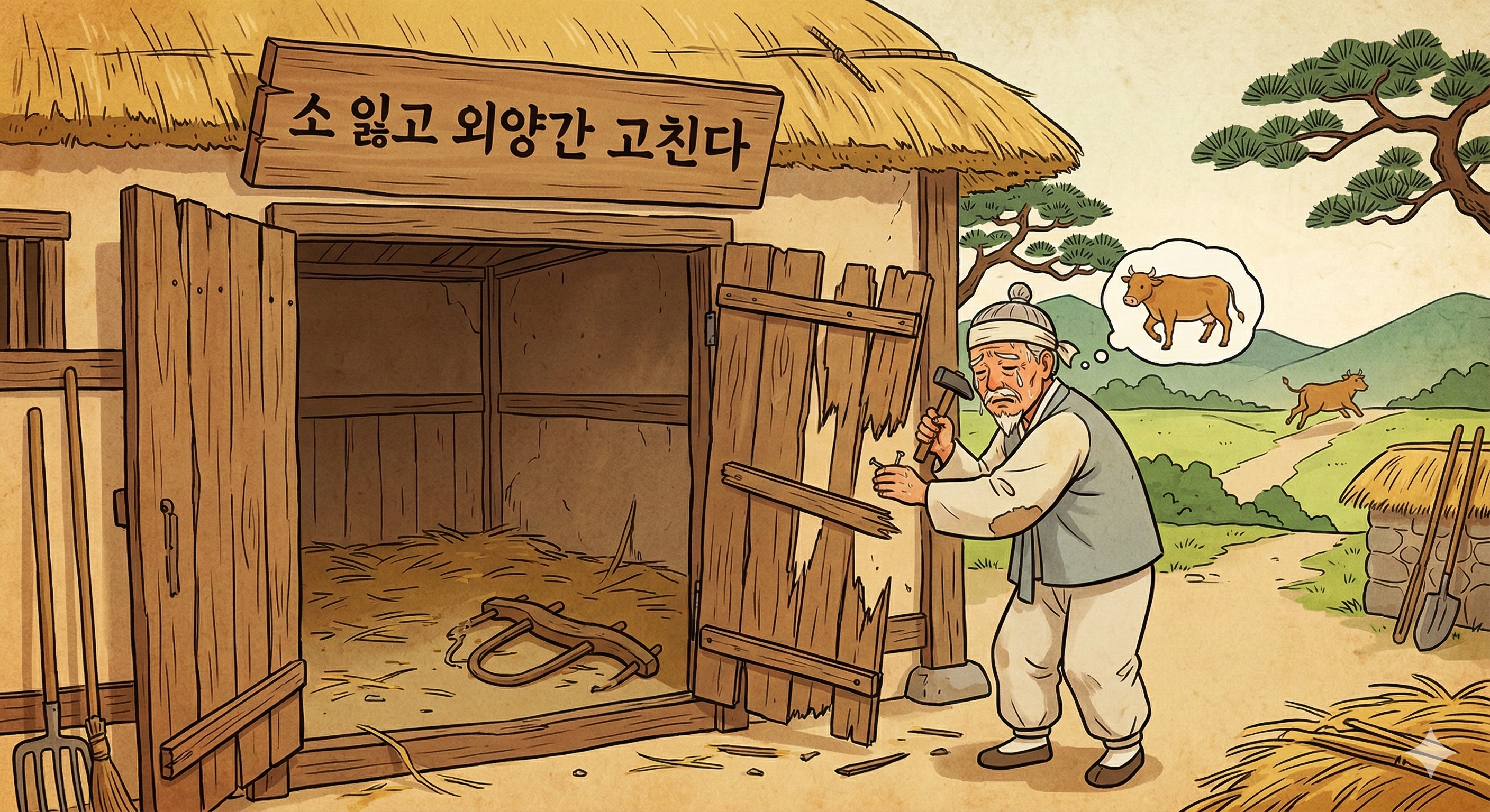 소 잃고 외양간 고친다