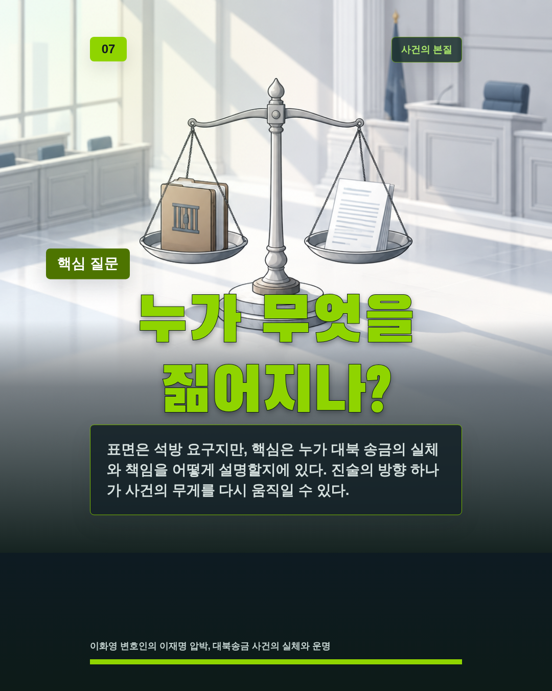 누가 무엇을 짊어지나?