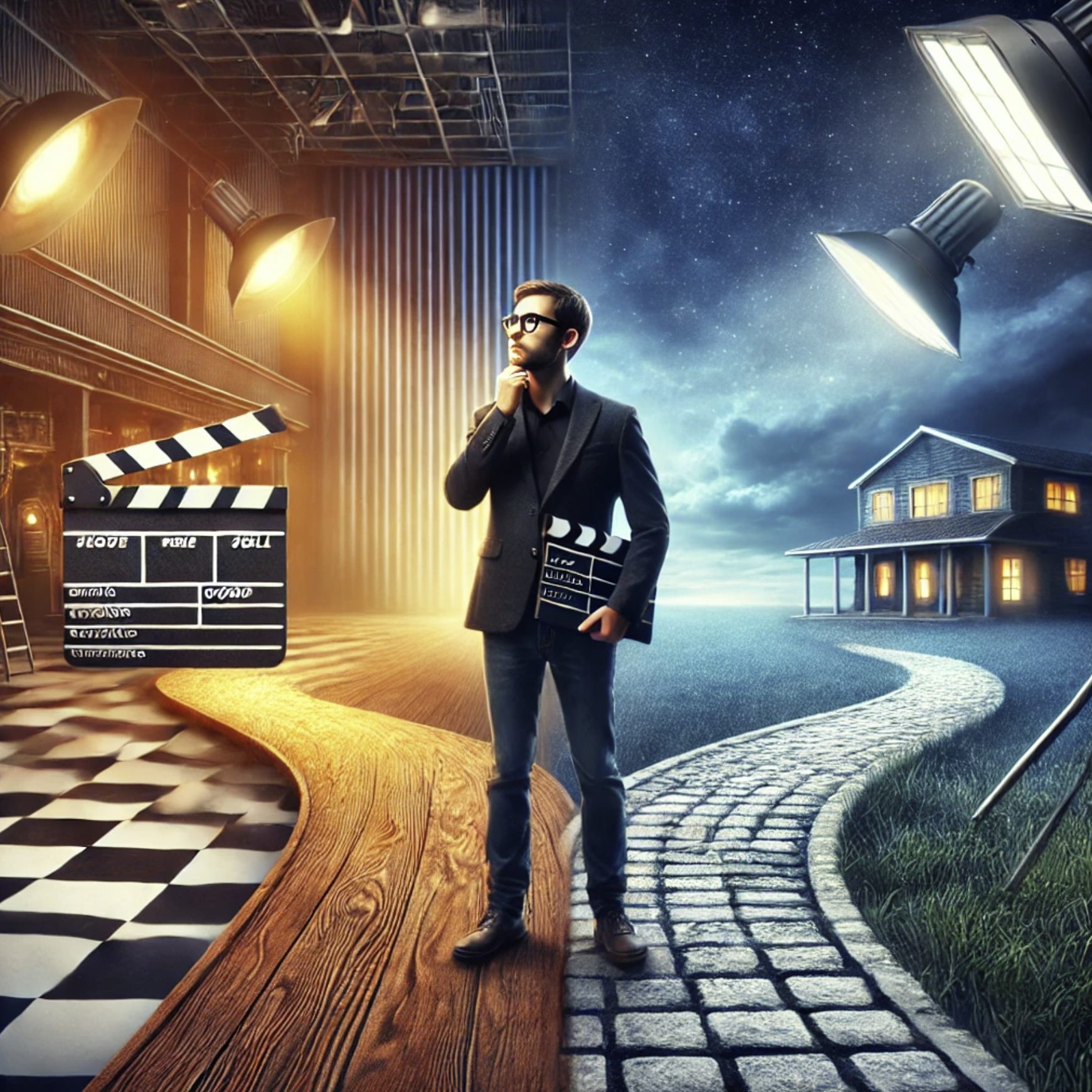 세트장과 로케이션 촬영장 중에 고민하는 영화감독