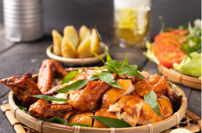 치킨과 맥주 사진