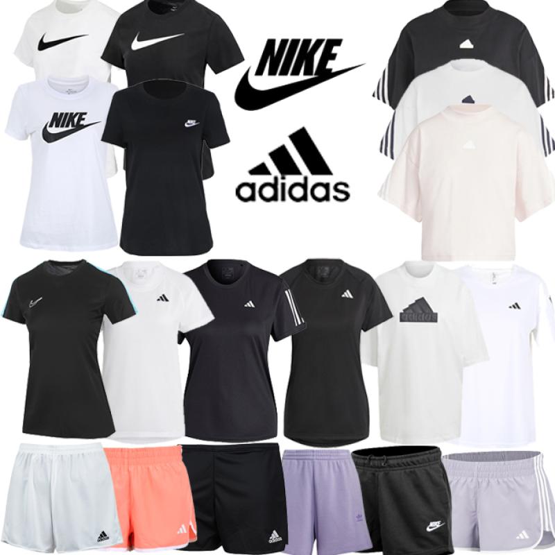 나이키 아디다스 여성 트레이닝복 세트 기능성 반팔 반바지 쇼트 숏팬츠 면티 여름 운동복