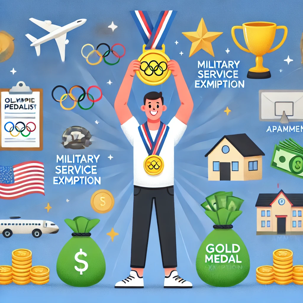 금메달 자동 군면제