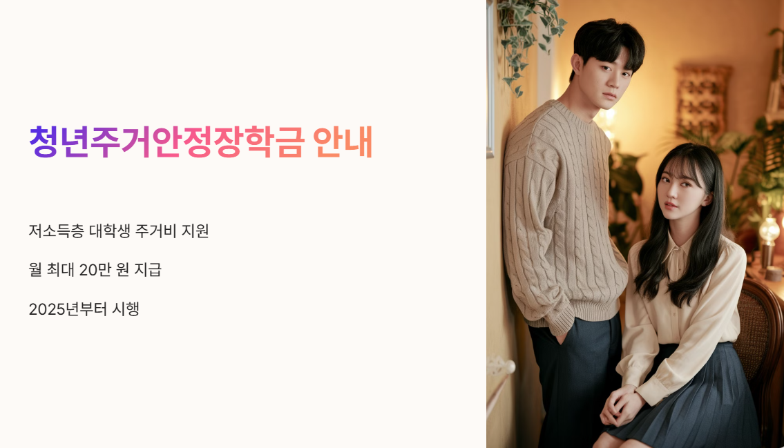 청년주거안정장학금 안내