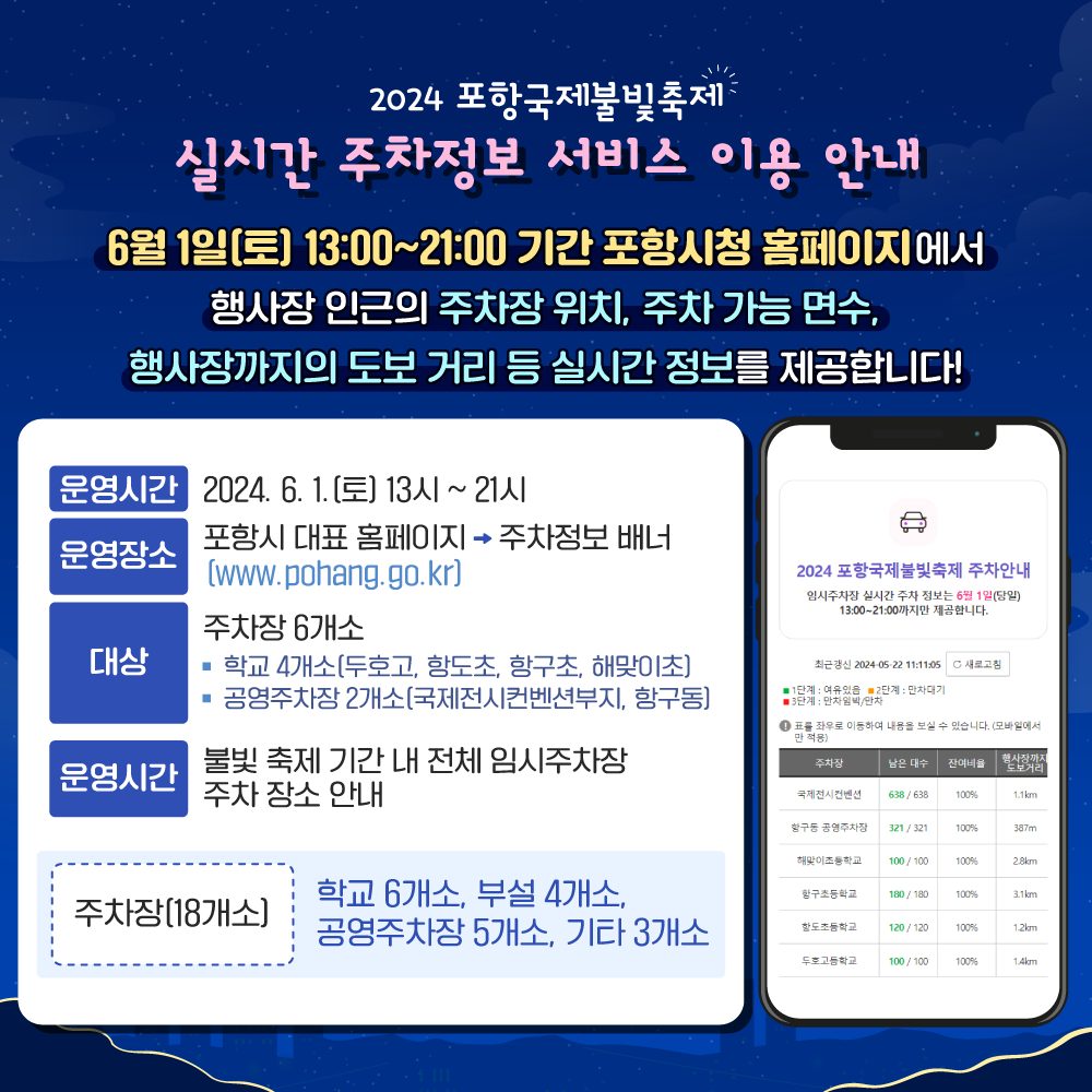  2024 포항국제불빛축제 프로그램 