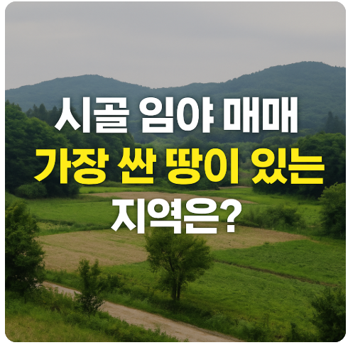 시골 임야 매매, 가장 저렴한 지역은 어디일까?