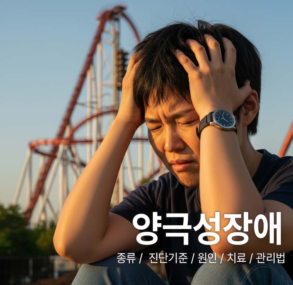 양극성장애 한국인이 롤러코스터 같은 감정기복에 혼란스러워하고 있다