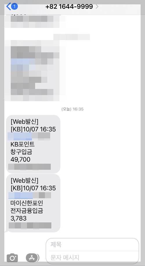 카드포인트 통합조회 현금화