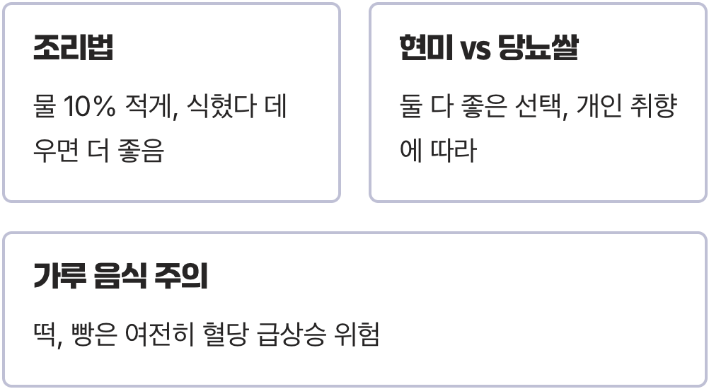 당뇨쌀, 일반 쌀과 칼로리, 당 함량 완벽 비교
