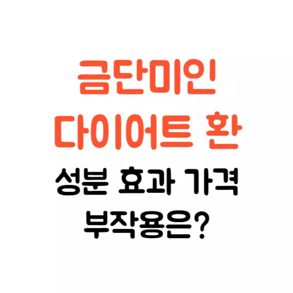 금단미인 다이어트 환 성분 효과 가격 부작용 소개