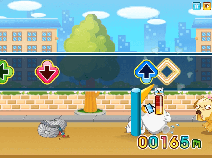 방향키를-올바르게-누르고-장애물을-피하는-화면