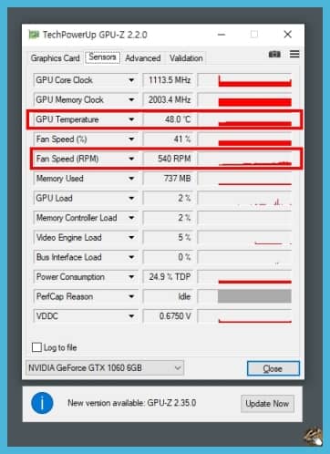 GPU-Z-실행한-모습