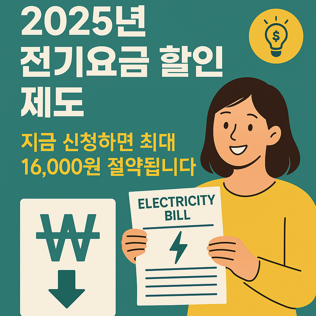 2025년 전기요금 감면 대상 및 신청 방법 설명 이미지