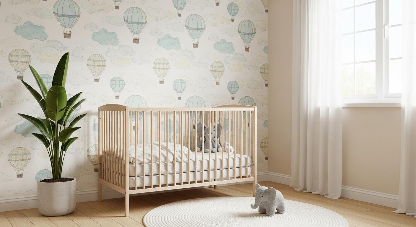 아기방 인테리어 벽지