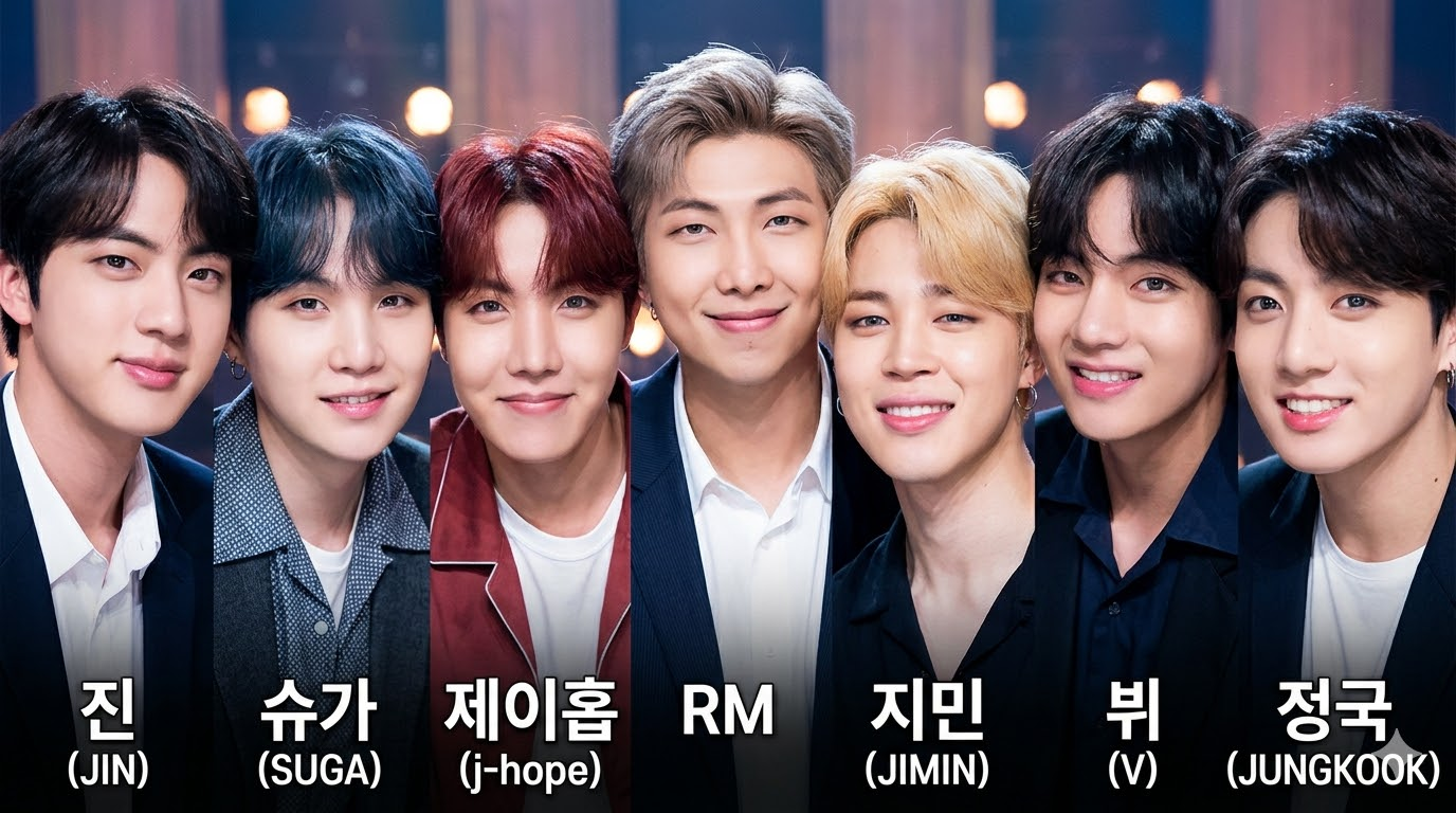 BTS 멤버 외우기 사진