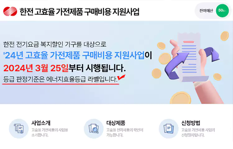 한전-고효율-가전제품-구매비용-지원사업-1등급-가전제품-환급-총정리-설명-이미지