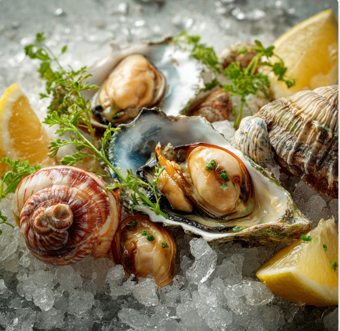 싱싱한 조개 이미지