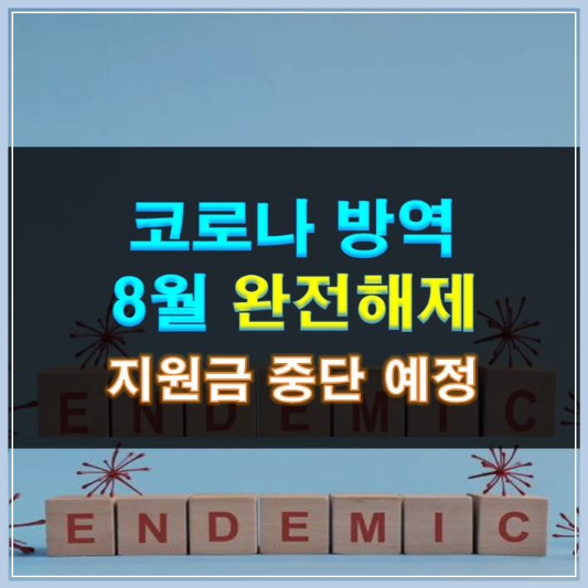썸네일-코로나 방역 8월 완전해제 지원금 지원 중단 예정