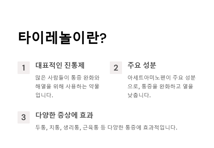 타이레놀 개요