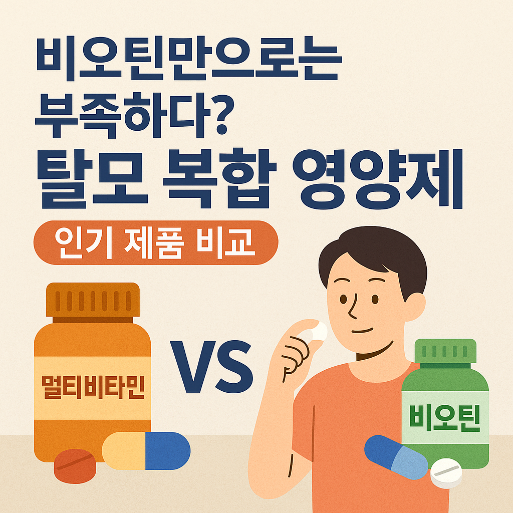 비오틴만으로는 부족하다? 탈모 복합 영양제 인기 제품 비교