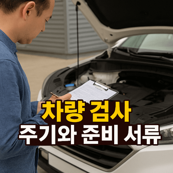 차량 검사 주기와 준비 서류 이미지