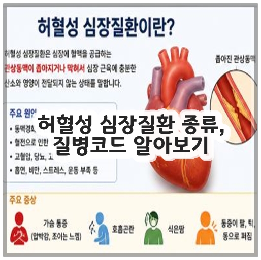 허혈성 심장질환 종류, 질병코드 알아보기