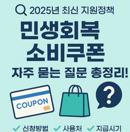2025년 민생회복 소비쿠폰 자주 묻는 질문 (FAQ)