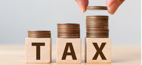 사각형에-T-A-X라는-문구와-동전