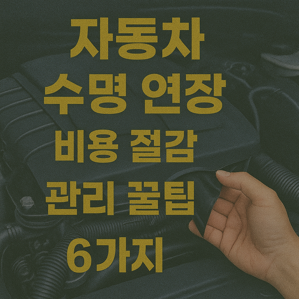 자동차 수명 연장 비용 절감 관리 꿀팁 6가지 블로그 썸네일 사진