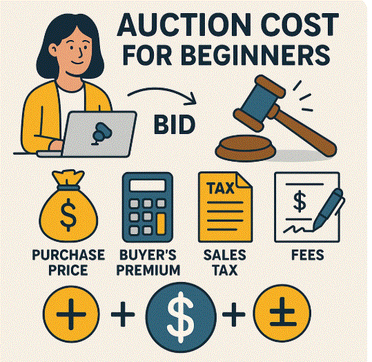 경매 비용 계산하는 관련 사진