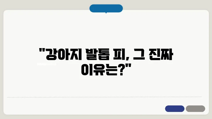 강아지 발톱 피