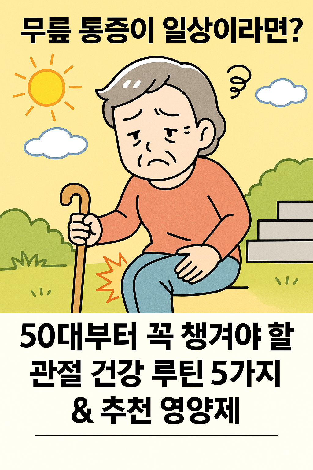 무릎통증에 좋은 습관, 관절 영양제