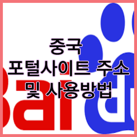 중국 포털사이트 종류