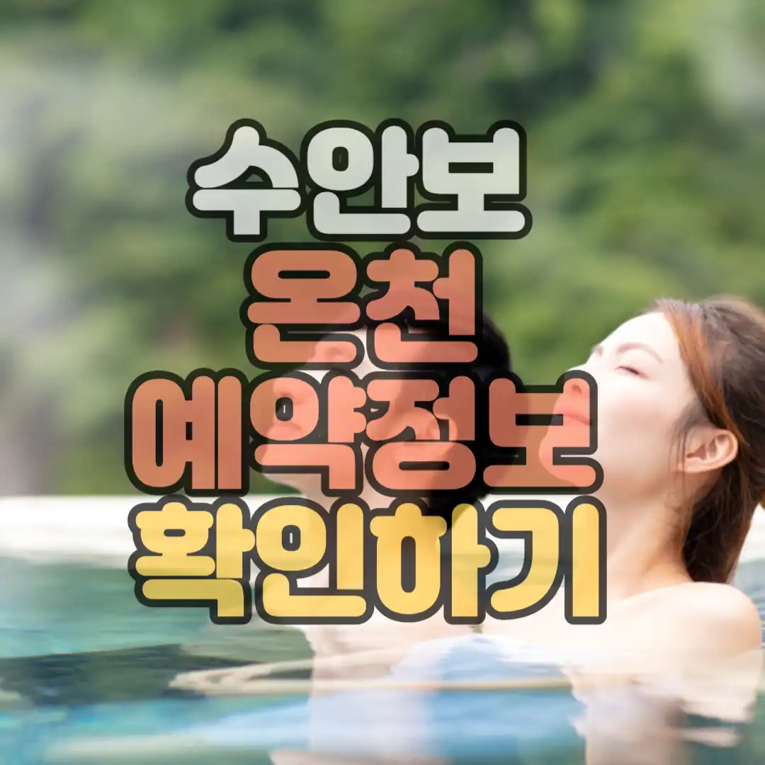수안보온천 예약정보 확인하기
