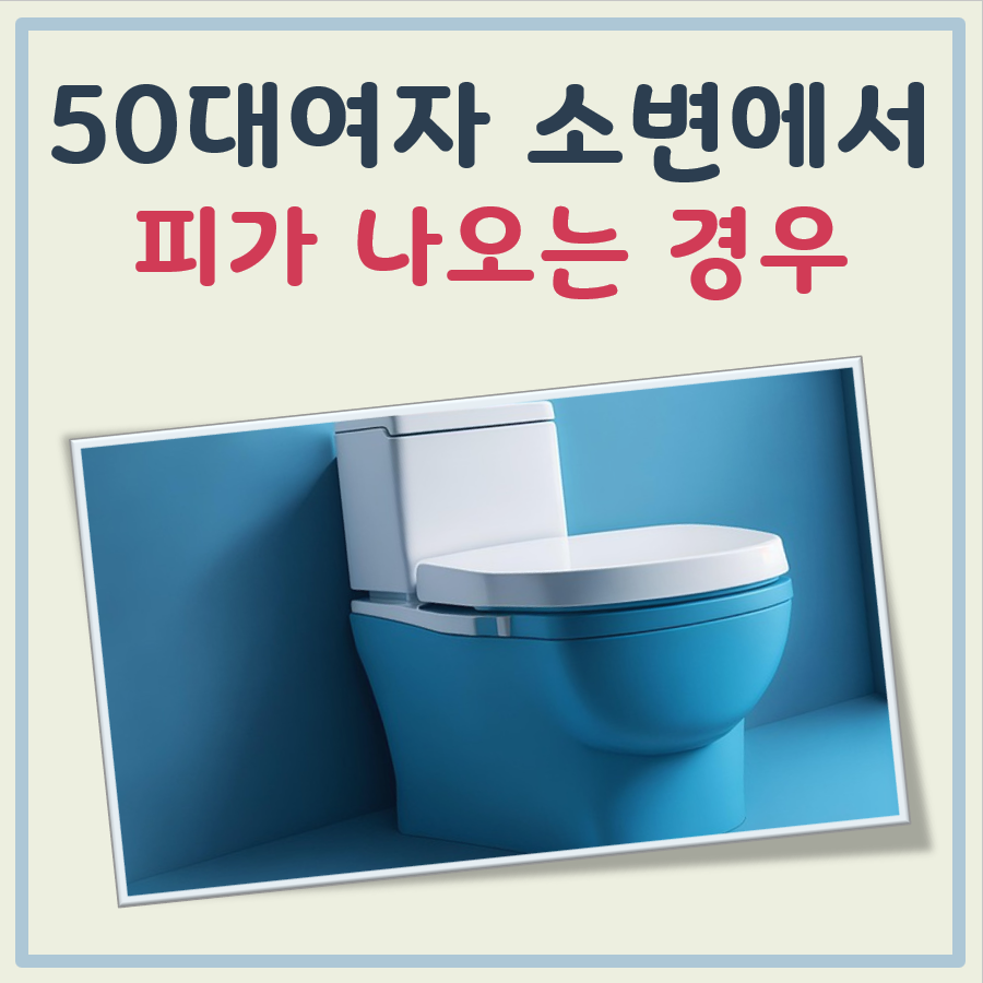 50대여자 소변에서 피가 나오는 경우 대표 이미지