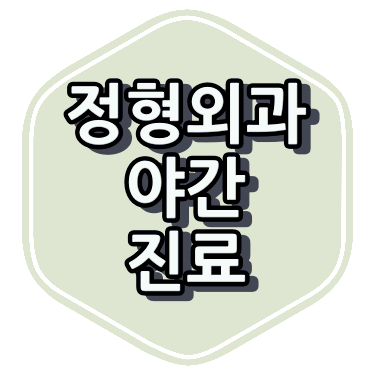 서울시 정형 외과 야간 진료 병원과 진료 시간.