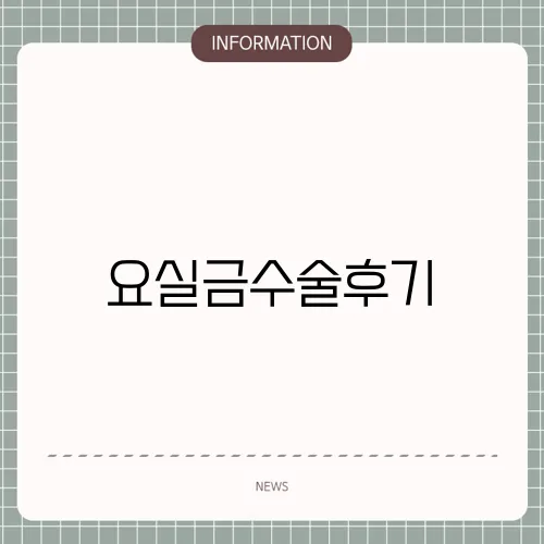 요실금수술후기