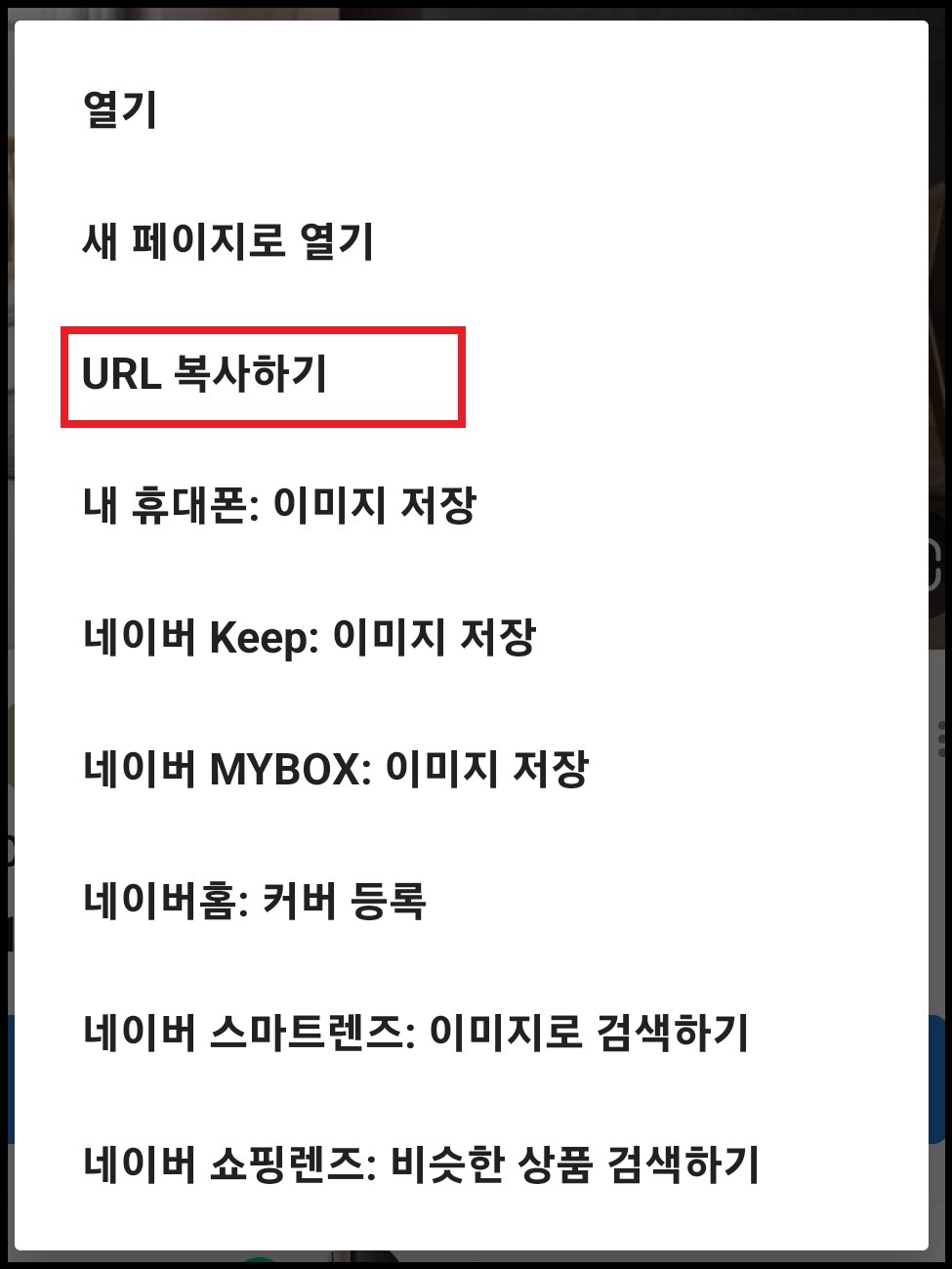 이미지 주소 복사하는 방법 1