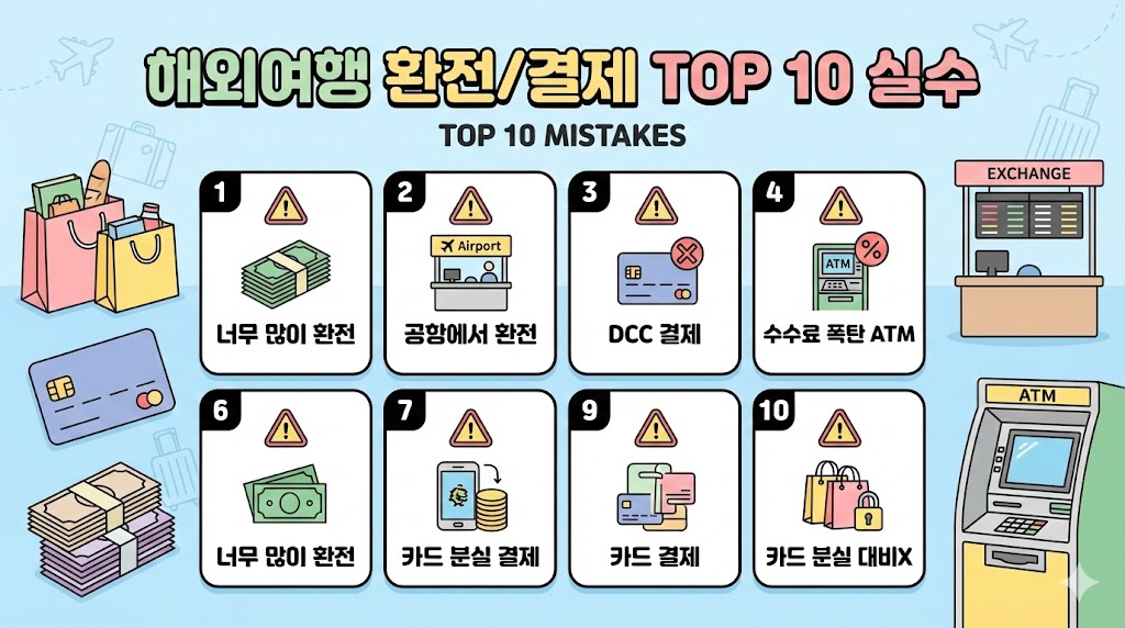 쇼핑 결제/환전 실수 TOP10｜초보자 &ldquo;호구 방지&rdquo; 체크리스트