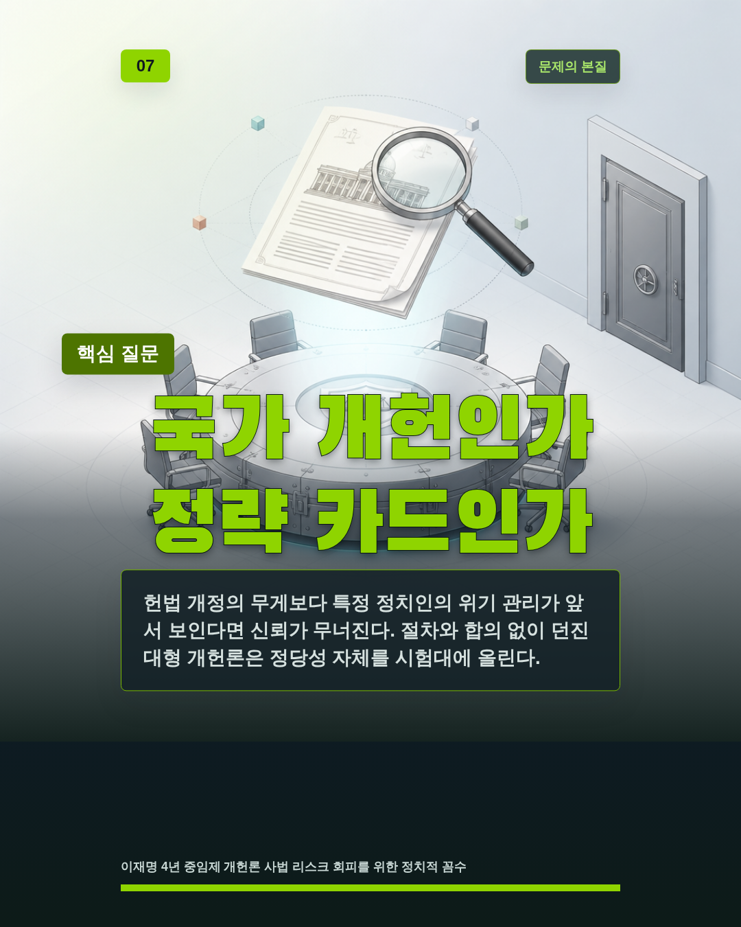 국가 개헌인가 정략 카드인가