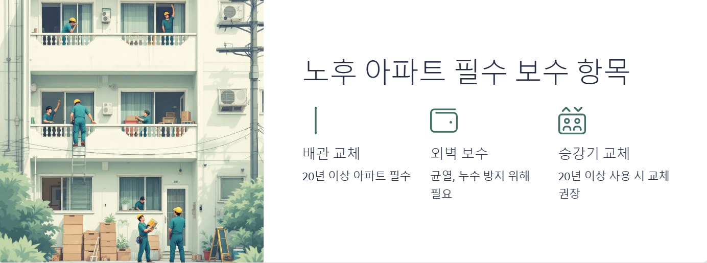 노후 아파트의 필수 보수 항목