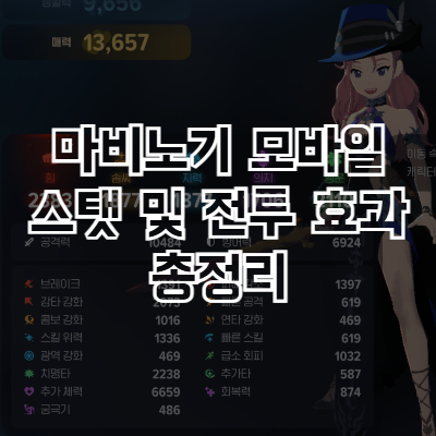 마비노기 모바일 스탯 효과 총정리 썸네일