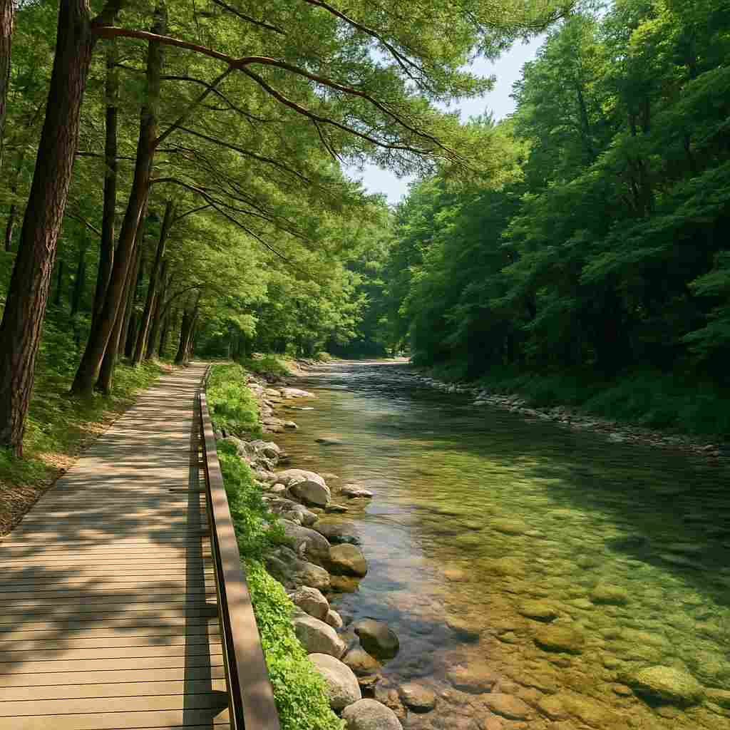 괴산 산막이옛길 계곡