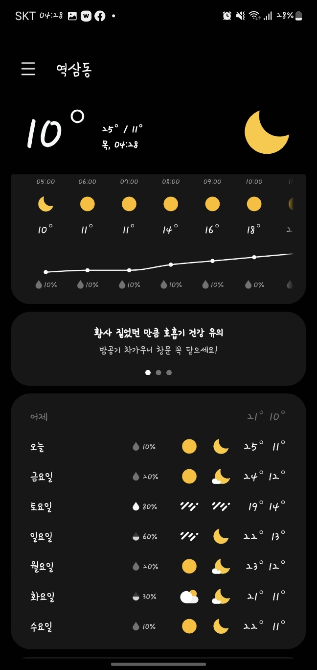 4월18일 날씨