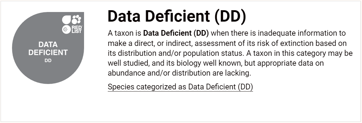 적색목록: 정보 부족