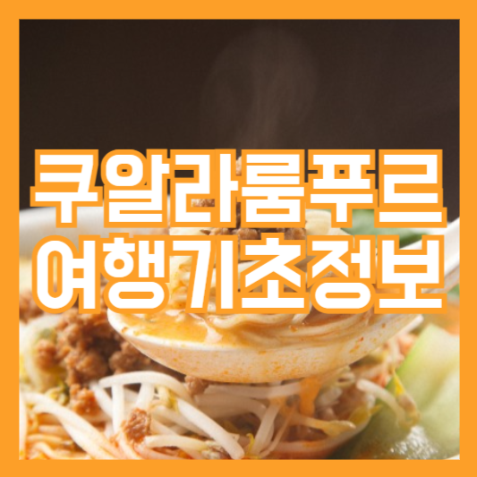 쿠알라룸푸르 여행 기초 정보 필수 팁 꼭 알고가야하는 정보!