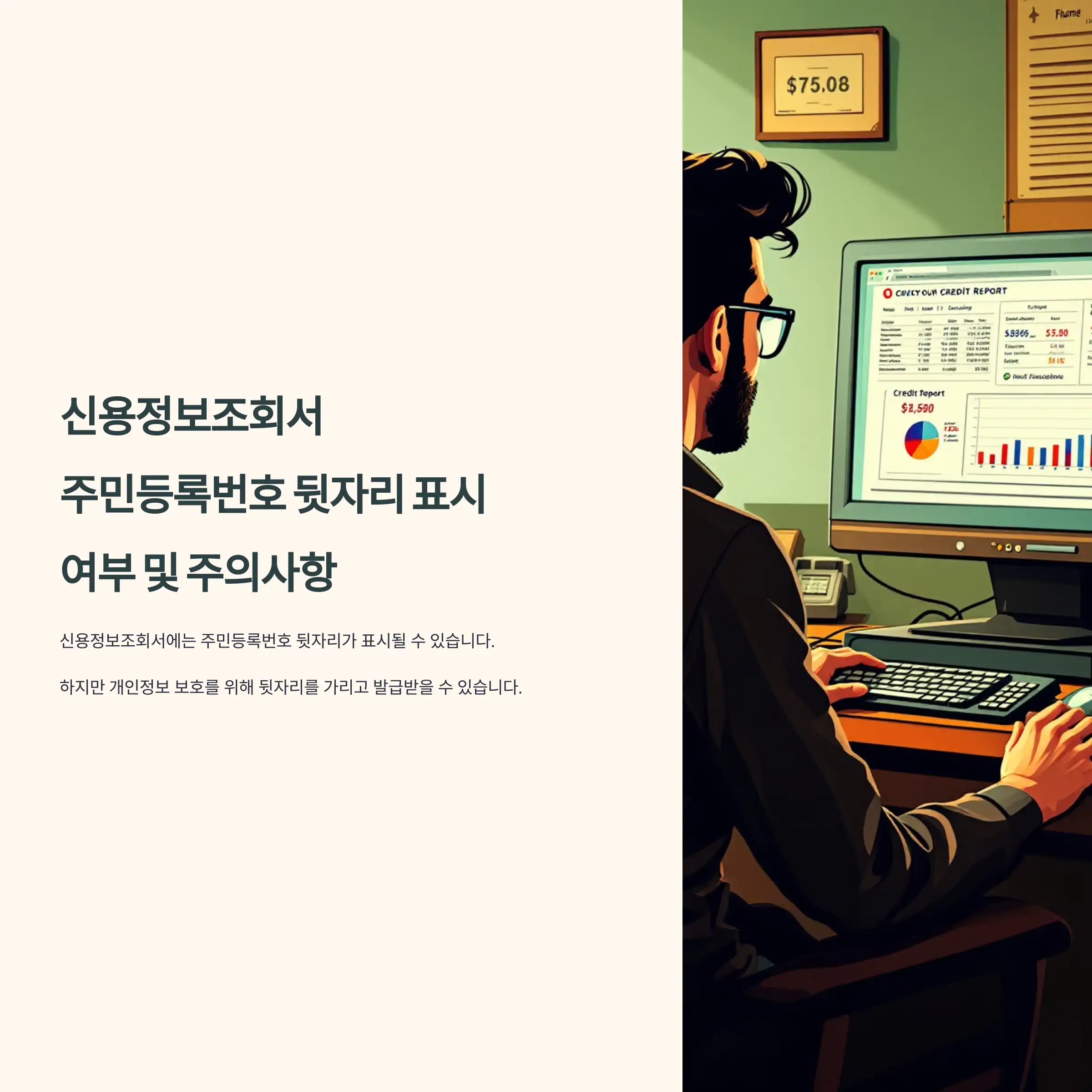 신용정보조회서 주민등록번호 뒷자리 표시 여부 및 주의사항