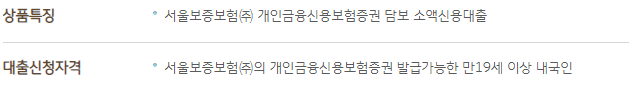 KB 비상금대출 자격