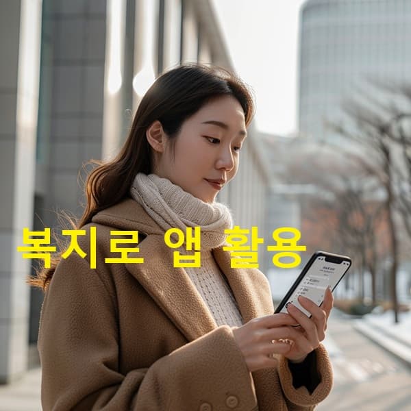 복지로 앱으로 복지 혜택을 확인하는 장면